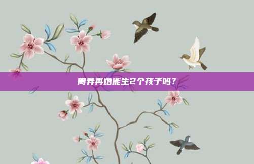 离异再婚能生2个孩子吗?