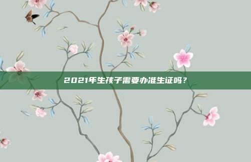 2021年生孩子需要办准生证吗?