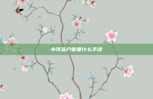 小孩落户需要什么手续