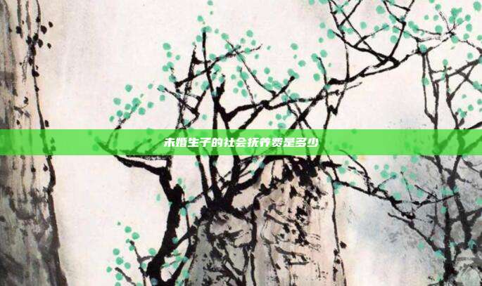 未婚生子的社会抚养费是多少