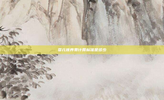 婴儿抚养费计算标准是多少