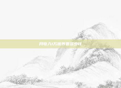 月收入1万抚养费多少钱