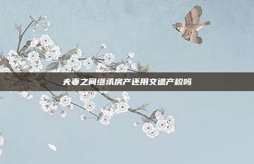 夫妻之间继承房产还用交遗产税吗