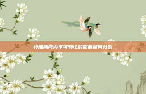 特定期间内不可转让的股票如何分割