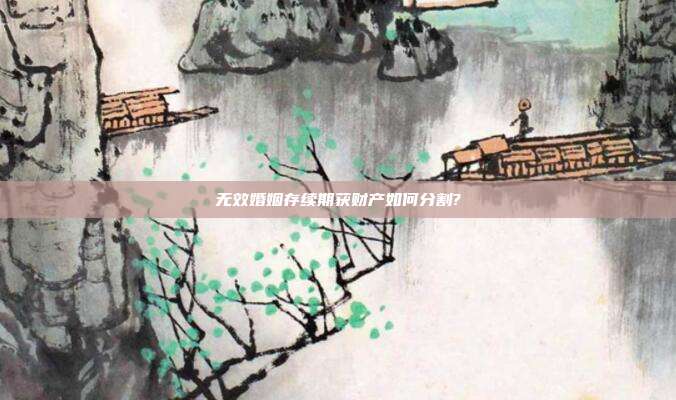 无效婚姻存续期获财产如何分割?