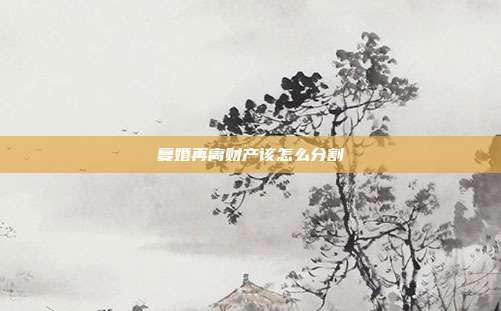 复婚再离财产该怎么分割