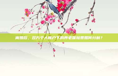 离婚后,双方个人帐户下的养老保险费如何分割?