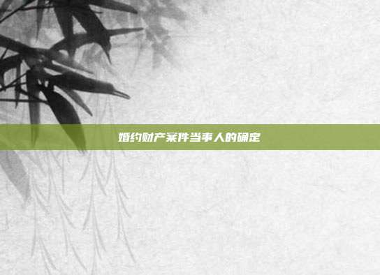 婚约财产案件当事人的确定