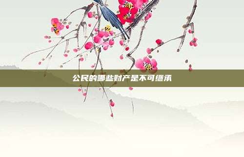公民的哪些财产是不可继承