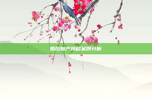 婚后财产转移案例分析
