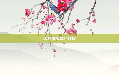 怎样预防财产转移