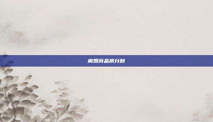 离婚商品房分割
