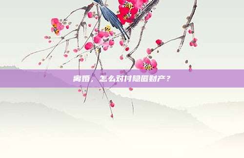 离婚,怎么对付隐匿财产?