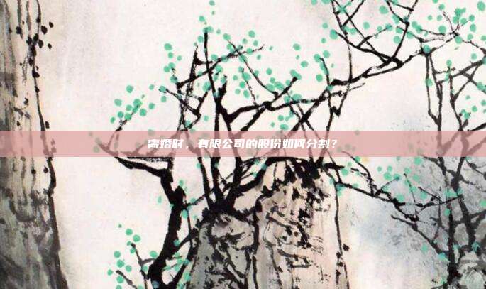 离婚时，有限公司的股份如何分割？