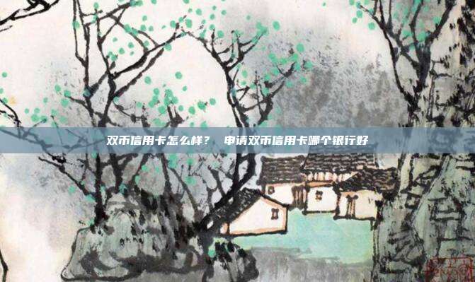 双币信用卡怎么样? 申请双币信用卡哪个银行好