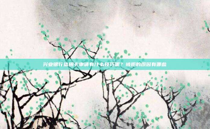 兴业银行信用卡申请有什么技巧呢?被拒的原因有哪些