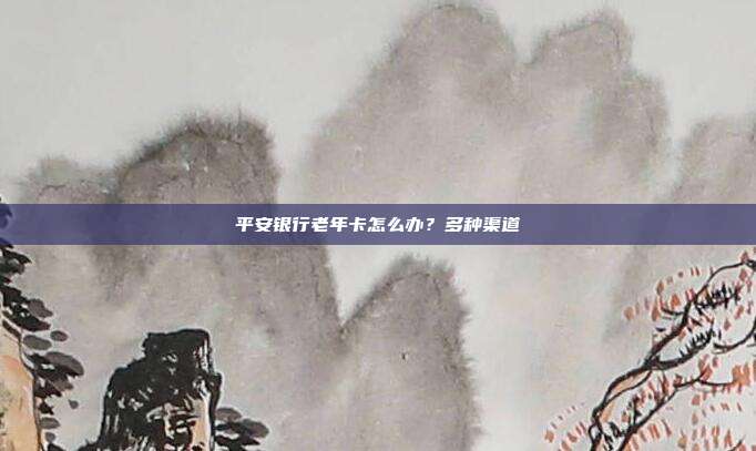 平安银行老年卡怎么办?多种渠道