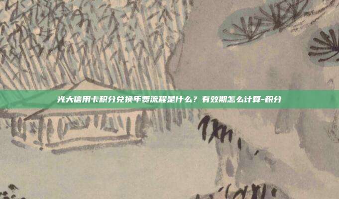 光大信用卡积分兑换年费流程是什么?有效期怎么计算-积分