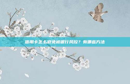 信用卡怎么避免被银行风控？有哪些方法