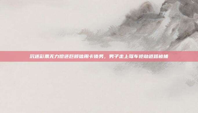 沉迷彩票无力偿还巨额信用卡债务，男子走上驾车抢劫道路被捕