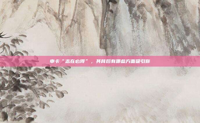 申卡“志在必得”,其背后有哪些方面吸引你