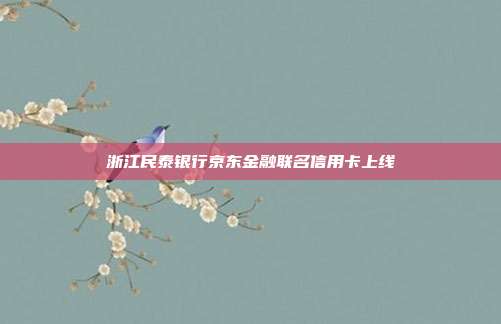 浙江民泰银行京东金融联名信用卡上线