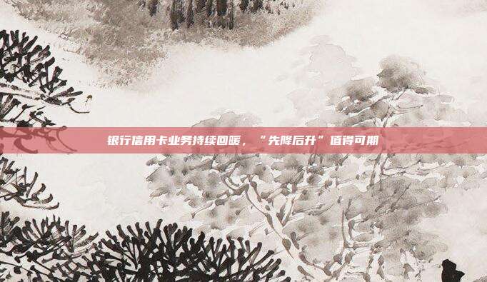 银行信用卡业务持续回暖,“先降后升”值得可期