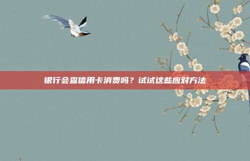 银行会查信用卡消费吗?试试这些应对方法