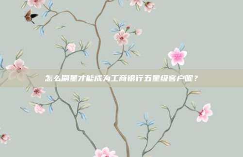 怎么刷星才能成为工商银行五星级客户呢？