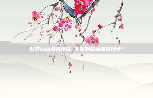 好友反目对峙法庭 罪魁祸首竟是信用卡！