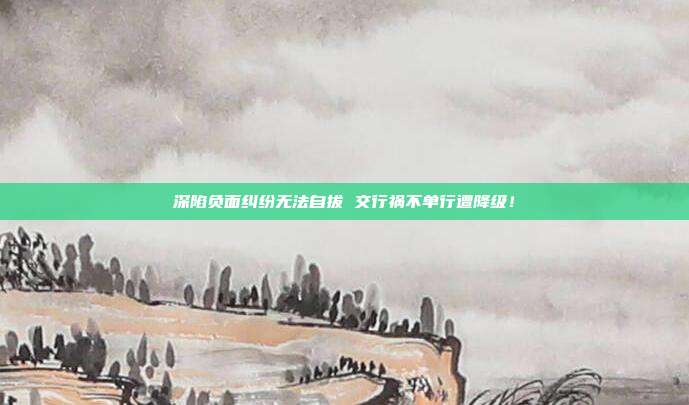 深陷负面纠纷无法自拔 交行祸不单行遭降级!