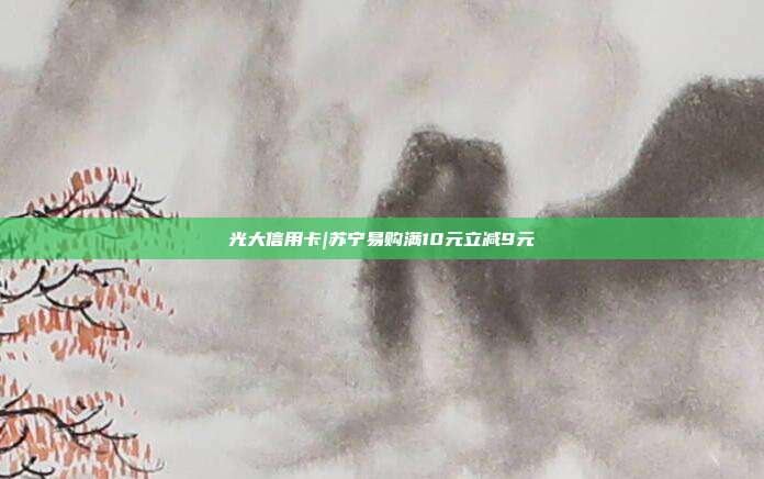光大信用卡|苏宁易购满10元立减9元