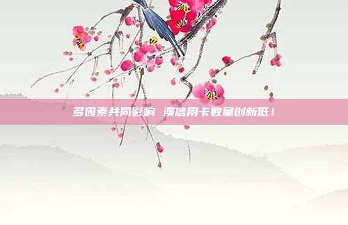 多因素共同影响 澳信用卡数量创新低!