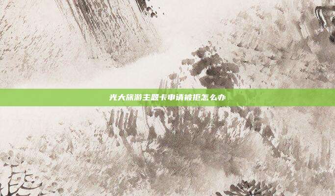 光大旅游主题卡申请被拒怎么办