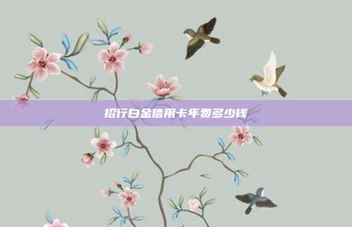 招行白金信用卡年费多少钱