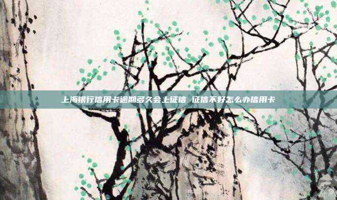 上海银行信用卡逾期多久会上征信 征信不好怎么办信用卡