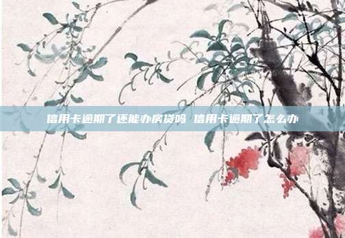 信用卡逾期了还能办房贷吗 信用卡逾期了怎么办