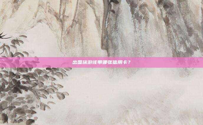 出国旅游该带哪张信用卡?