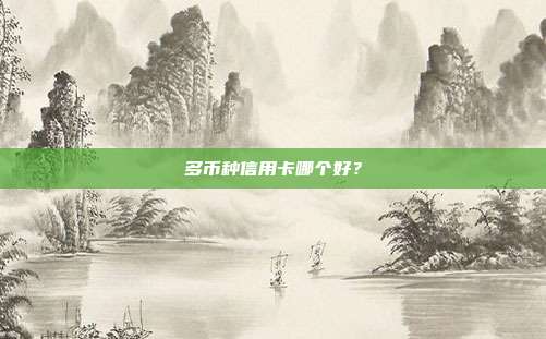 多币种信用卡哪个好?