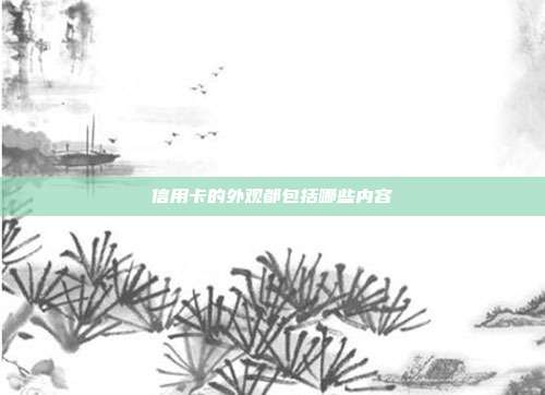 信用卡的外观都包括哪些内容