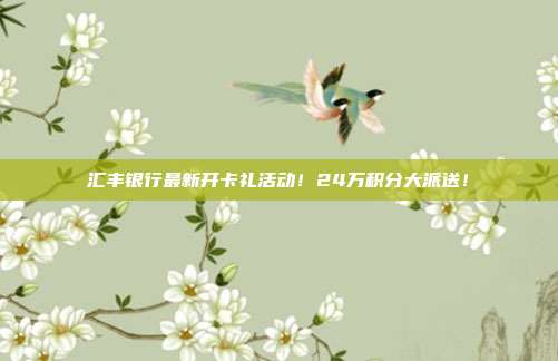汇丰银行最新开卡礼活动!24万积分大派送!