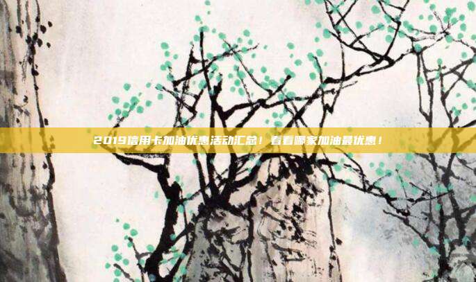 2019信用卡加油优惠活动汇总!看看哪家加油最优惠!