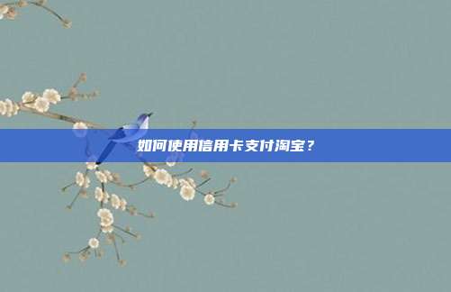 如何使用信用卡支付淘宝?