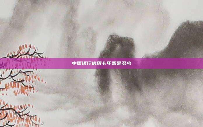 中国银行信用卡年费是多少