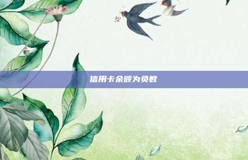 信用卡余额为负数